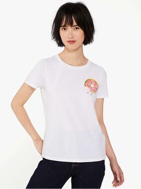Kate Spade Outlet Coffee Shop Donut Tee sz M